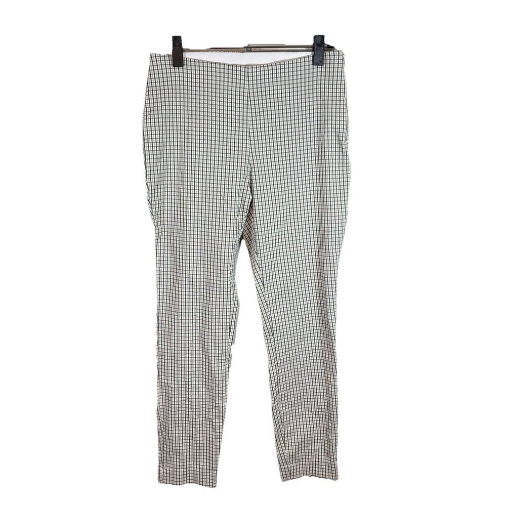 A New Day Pants 6‎ Green Plaid High Rise Skinny Ankle Side Zip Trousers